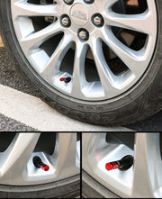 エアバルブキャップ 同色4個セット エアーバルブキャップ 車 バイク ホイール 汎用 タイヤバルブキャップ ドレスアップ カスタム カーグッズ 車用品 カーアクセサリー