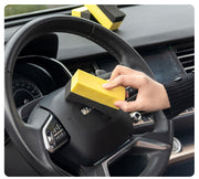 タイヤワックススポンジ 洗車スポンジ ワックスがけ 車用品 カー用品 メンテナンス用品 洗車用品 洗車グッズ 汚れ落とし ホコリ取り アーチ型 カーブ 車内 タイヤ 洗車用スポンジ ワックススポンジ コンパクト 便利グッズ 黒 黄