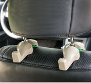 ヘッドレストフック 1ペア 左右セット シートフック 車内用 フック カー用品 車内アクセサリー 車内収納用品 後部座席 シート裏 買い物袋 荷物 ゴミ袋 かばん