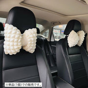 車用クッション シートクッション 首用 腰用 単品 1個 リボン型 カー用品 カーアクセサリー 首枕 ネックパッド ネックピロー 腰当て ランバーサポート 負担軽減 長時間走行 運転 ドライブ 旅行 長距離