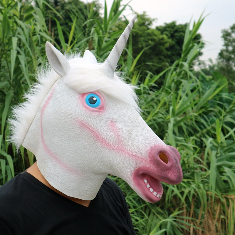 仮装マスク 変身マスク ハロウィン コスプレ衣装 コスプレ ユニコーン ペガサス 動物 アニマル 馬 ウマ うま 馬人間 マスク 変身 変装 仮装 イベント パーティー パーティーグッズ 面白い 面白グッズ 被り物 かぶりもの