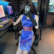 セクシーコスチューム チャイナドレス風 3点セット 帯 ベルト メッシュスカート レディース 女性 大人用 コスプレ チャイナ服風 和風 和装 スリット 透け感 タイト セクシー 仮装 ハロウィン