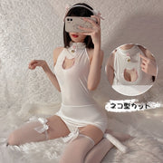 コスプレ衣装 コスチューム 3点セット レディース コスプレ 猫 ねこ シッポ Tバック 猫耳 ヘアアクセサリー