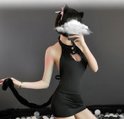 コスプレ衣装 コスチューム 3点セット レディース コスプレ 猫 ねこ シッポ Tバック 猫耳 ヘアアクセサリー