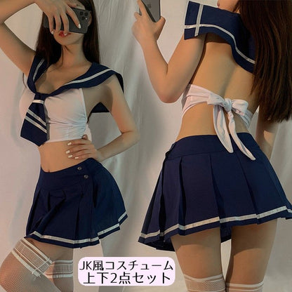 コスプレ衣装 コスチューム 上下セット レディース 学生服 セーラー服 商品画像
