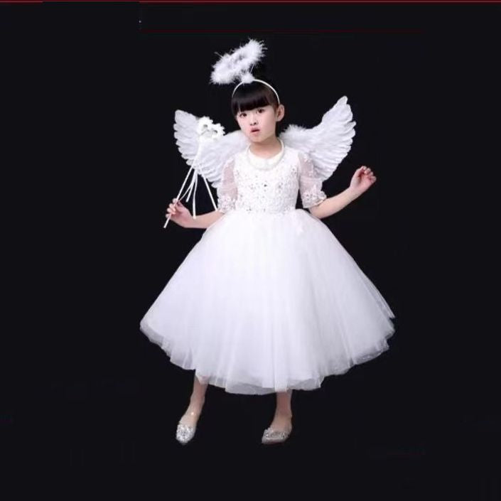 天使の羽 カチューシャ ステッキ 3点セット コスチューム キッズ 商品画像3