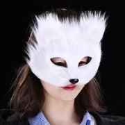 仮面 フェイスマスク キャットマスク コスプレ パーティ イベント ハロウィン 仮装 猫 CAT レディース メンズ ねこ お面 ホワイト ブラック レッド ピンク