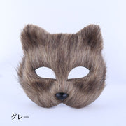 仮面 フェイスマスク キャットマスク コスプレ パーティ イベント ハロウィン 仮装 猫 CAT レディース メンズ ねこ お面 ホワイト ブラック レッド ピンク