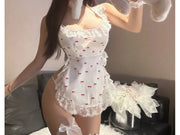 コスチューム 5点セット エプロン カチューシャ レディース 女性 婦人 メイド服風 メイド風 セクシー かわいい 可愛い おしゃれ コスプレ 仮装 変装