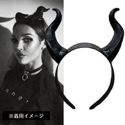悪魔の角 ツノ付きカチューシャ コスプレ デビル サタン 魔女 ハロウィン 仮装 衣装小物 イベント パーティ 角付き ホーン ヘッドドレス ヘアアクセサリー 取り外し可