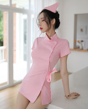コスチューム コスプレ衣装 ナース風 3点セット レディース 女性用 セクシー 看護師風 ナース服 看護士風 ナースキャップ ショーツ 仮装 変装 ナイトウェア おしゃれ かわいい ピンク