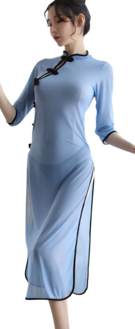 コスプレ チャイナドレス チャイナ セクシー ロングドレス ショーツセット サイドスリット 美脚効果 大胆 レディース