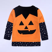 コスチューム ハロウィン キッズ ベビー 男の子 女の子 子供用 トップス ロングパンツ マント 帽子 4点セット コスプレ パーティー かわいい かぼちゃ 星柄 仮装 衣装 イベント