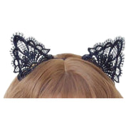 カチューシャ 猫耳 仮装用 コスプレ レディース ヘッドアクセサリー 髪飾り レース ネコ耳 ヘアアクセサリー コスチューム小物 大人 ハロウィン パーティー 学園祭 イベント おしゃれ かわいい 女性用