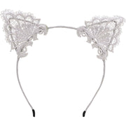 カチューシャ 猫耳 仮装用 コスプレ レディース ヘッドアクセサリー 髪飾り レース ネコ耳 ヘアアクセサリー コスチューム小物 大人 ハロウィン パーティー 学園祭 イベント おしゃれ かわいい 女性用
