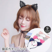 カチューシャ 猫耳 仮装用 コスプレ レディース ヘッドアクセサリー 髪飾り レース ネコ耳 ヘアアクセサリー コスチューム小物 大人 ハロウィン パーティー 学園祭 イベント おしゃれ かわいい 女性用