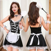 メイド服 レディース コスチューム コスプレセット 6点セット カチューシャ エプロン Tバックショーツ セクシー下着 可愛い 仮装 パーティー アイテム 下着