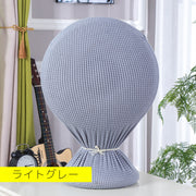 扇風機収納カバー リビング扇 ダストカバー ワッフル地 埃 ホコリ対策 防塵 汚れ防止 フルカバー 紐付き 伸縮性 全面 全体 保護 保存 かわいい おしゃれ