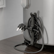 ケーブルホルダー キッチン家電 コンセント 配線収納 電源コード巻き取り まとめる 曲面固定 フック 整理整頓 粘着式両面テープ