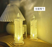 キャンドル型LEDライト ろうそく型 照明 間接照明 ホワイト イエロー 安らぎ キラキラ かわいい 寝室 リビング