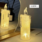 キャンドル型LEDライト ろうそく型 照明 間接照明 ホワイト イエロー 安らぎ キラキラ かわいい 寝室 リビング