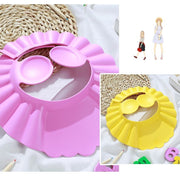 シャンプーハット シャワーキャップ シャンプーキャップ 単品 1個 キッズ ベビー 子供用 耳当て シンプル 無地 サイズ調節可能 スナップボタン 柔らかい 洗髪 散髪