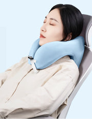ネックピロー 首枕 U字型ヘッドレスト 低反発クッション 携帯 旅行 トラベル 飛行機 新幹線 バス オフィス 仮眠 昼寝 休憩