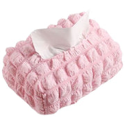 ティッシュケース ティッシュカバー 布製 エンボーワッフル もこもこ ふわふわ かわいい おしゃれ シンプル 無地 日用品 生活雑貨 インテリア リビング 寝室