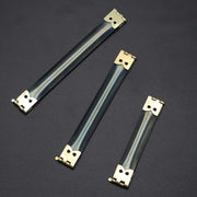 バネ口金 単品 ばね口金 ばねぐち金具 8cm 10cm 12cm 20cm カンなし ステンレス製 シンプル 手芸 ハンドメイド DIY 手作り ポーチ 財布 パーツ 材料 黒 ブラック