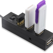 USBハブ 4ポート USB2.0 スイッチ付き HUB データ転送 480Mbps パソコン周辺機器 PCアクセサリー コンパクト 軽量 持ち運び