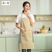 エプロン 男女兼用 レディース メンズ 胸当てエプロン 前掛け 手拭き付き 無地 シンプル ポケット おしゃれ キッチン用品 厨房