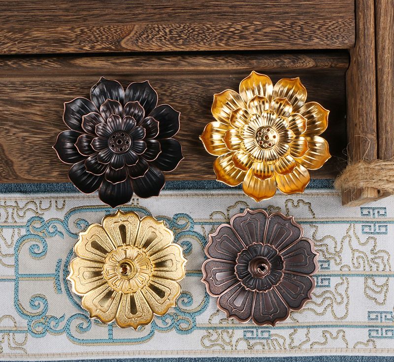 お香立て 線香皿 インセンスホルダー 香炉 金属製 仏壇用 商品画像2