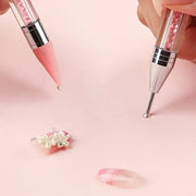ドットペン ネイルアート レジン ダイヤモンドピッカー ビーズピッカー ストーンピッカー 2way ジェルネイル セルフネイル シンプル ドッティングペン ドット棒 ドットスティック ネイルアート用品