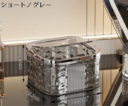 卓上ゴミ箱 ミニダストボックス 片手でオープンワンタッチ フタ 蓋付き 小型 大容量 小物入れ インテリア 透明クリア おしゃれ