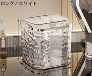 卓上ゴミ箱 ミニダストボックス 片手でオープンワンタッチ フタ 蓋付き 小型 大容量 小物入れ インテリア 透明クリア おしゃれ