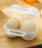卵ケース 卵入れ エッグホルダー たまご 卵2個収納 保存容器 取っ手付き クリア 半透明 携帯 持ち運び アウトドア キャンプ