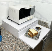 キッチン家電下 引き出し スライドテーブル レンジボード レンジ下ラック キッチンボード 棚 収納 ラック 便利 シンプル おしゃれ キッチン