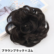 ポイントウィッグ お団子ウィッグ シュシュ風 ヘアゴム クリップ バンスクリップ まとめ髪 部分ウィッグ 簡単装着 部分かつら つけ毛 エクステ お団子ヘア ヘアアレンジ 簡単 ナチュラル おしゃれ シンプル 和装 浴衣 結婚式