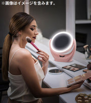 卓上ミラー 女優ミラー LEDライト付き ファン搭載 360度回転 電池 USB ハリウッドミラー スタンドミラー メイク 化粧鏡