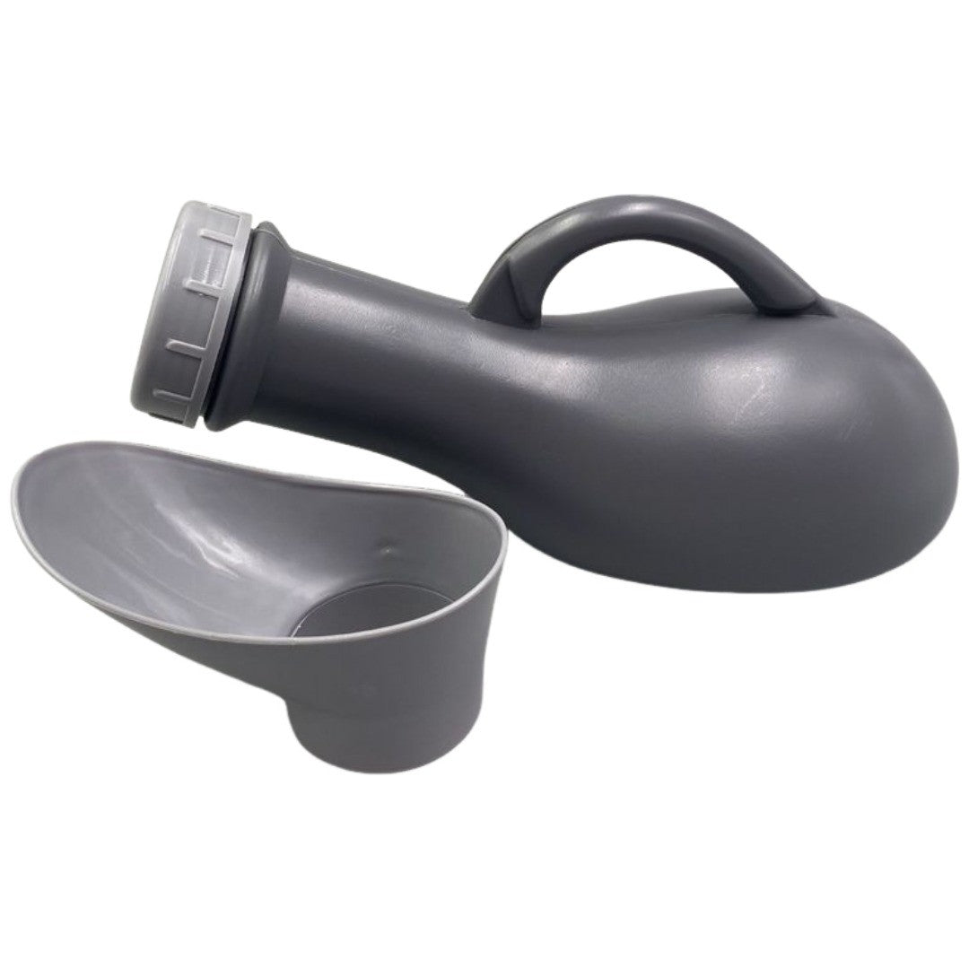 集尿器 尿瓶 しびん 尿器 1000ml 持ち手付き 男性 女性 メンズ レディース 介護用品 ポータブルトイレ 携帯トイレ 緊急時 災害時 渋滞 備え 便利 コンパクト