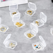 アクセサリーケース ジュエリーケース 10個セット 収納雑貨 収納ケース 整理用品 コンパクト 小さめ 小型 手のひらサイズ 中が見える 半透明 クリア ホワイト シンプル カジュアル
