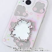 コンパクトミラー スマホミラー 貼る鏡 コンパクト 変形デザイン 化粧直し メイクチェック 小物デコ DIY アクセサリーパーツ