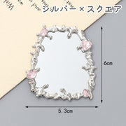 コンパクトミラー スマホミラー 貼る鏡 コンパクト 変形デザイン 化粧直し メイクチェック 小物デコ DIY アクセサリーパーツ