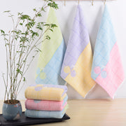 ミニフェイスタオル 25×50cm タオル ハンドタオル 洗面 洗顔 キッチン お風呂 手洗い シンプル かわいい ギフト 生活用品 日用品 サクランボ チェリー