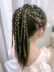 編み込みリボン ヘアリボン 10本 8本 キッズ 女の子 子供 ヘアアクセサリー ヘアアレンジ コード 紐 ひも ロング 三つ編み