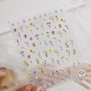 ネイルシール ネイルステッカー 3D 立体 ぷっくり フラワー ネイルシール お花 ネイルアート 押し花風 セルフネイル 簡単 デコ おしゃれ 可愛い ネイル用品 ネイルサロン