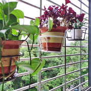 プラントホルダー 同色3点セット 植木鉢 鉢植え 金属製 フック付き 吊り下げ 引っ掛け 省スペース フラワースタンド ガーデニング用品 ベランダー バルコニー 屋外 室内 園芸 ガーデニング 観葉植物 家庭菜園 ハンギングバスケット 園芸ラック 置き台 ラック 手すり シンプル お洒落