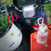 カラビナ カラビナフック 荷物掛け D型 シンプル 自転車 マウンテンバイク 荷物 吊り下げ ぶら下げ 落下 紛失 防止 サイクリング アウトドア カラバリ豊富 黒 青 赤 緑