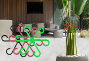 植物用ステムホルダー 植物サポーター 4個セット 園芸用品 ブラック レッド グリーン 成長サポート 茎寄せ
