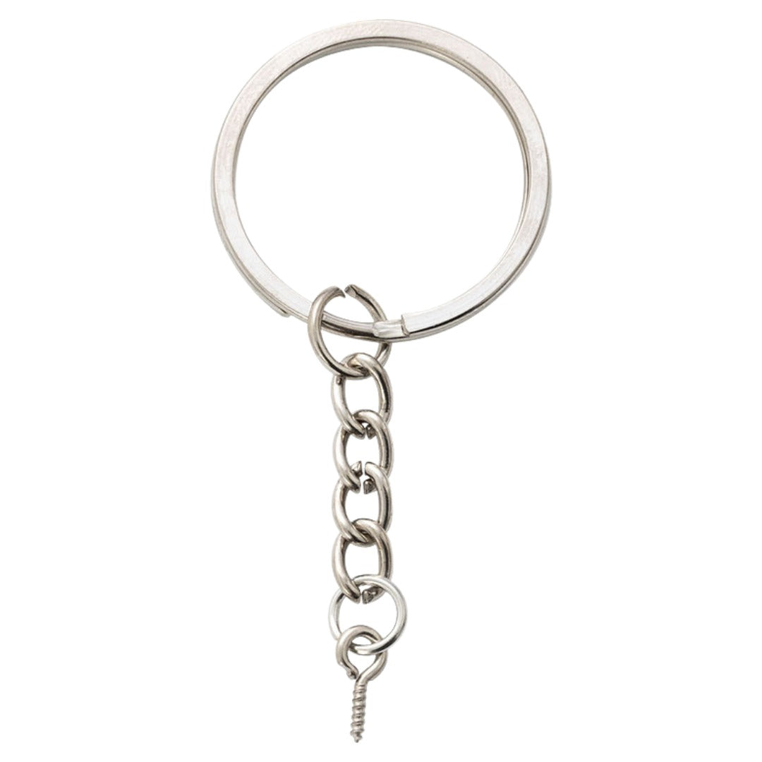 キーホルダーパーツ 10個セット キーチェーン キーリング 2重リング パーツ 部品 金具 リング シンプル DIY ハンドメイド 手作り